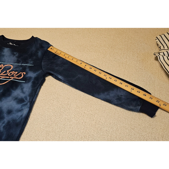 The Beach Boys Tie Dye Sweatshirt Blue Black Crewneck Retro Graphic Size Small - Picture 10 of 10